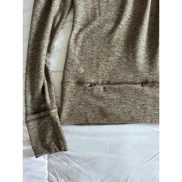 Lululemon Rush Hour Womens 8 Half Zip Pullover Heathered Military Green EUC - Picture 7 of 14